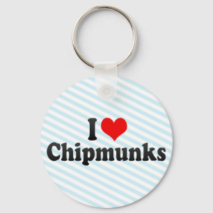 I Love Chipmunks Key Ring