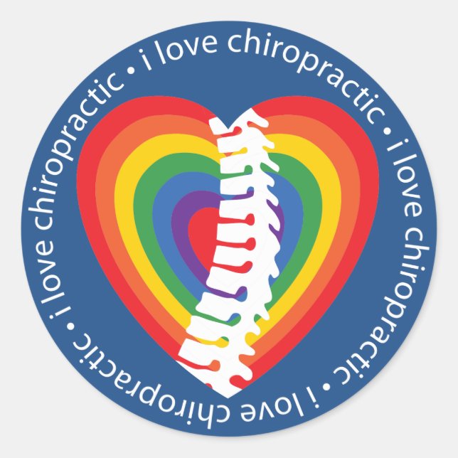 I Love Chiropractic Stickers (Front)