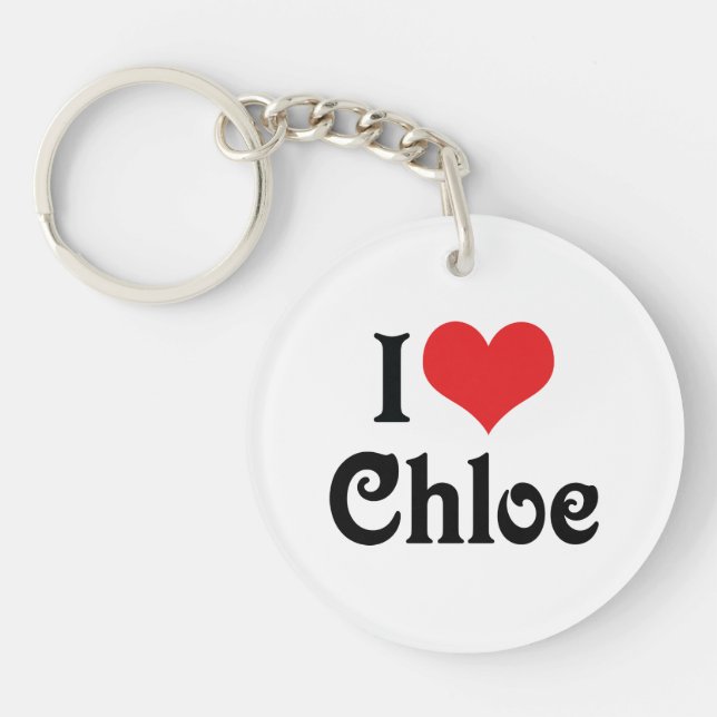 I Love Chloe Key Ring (Front)