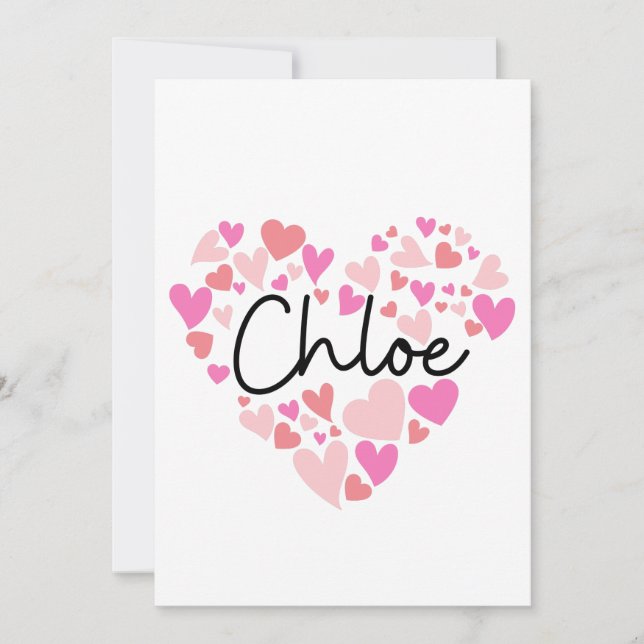 I love Chloe Thank You Card (Front)