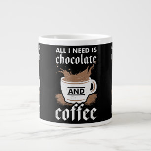 I Love Chocolate And Coffee Large Coffee Mug