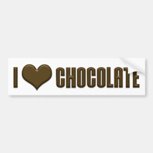 I Love Chocolate Bumper Sticker