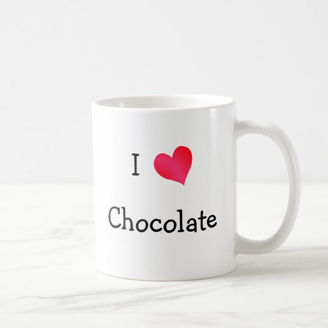 I Love Chocolate Coffee Mug (Right)