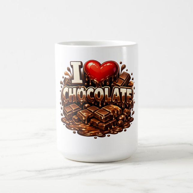 I Love Chocolate Coffee Mug (Center)