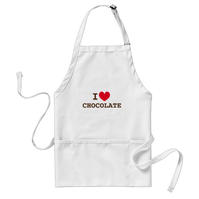 I love chocolate. Cute apron for chocolatier (Front)