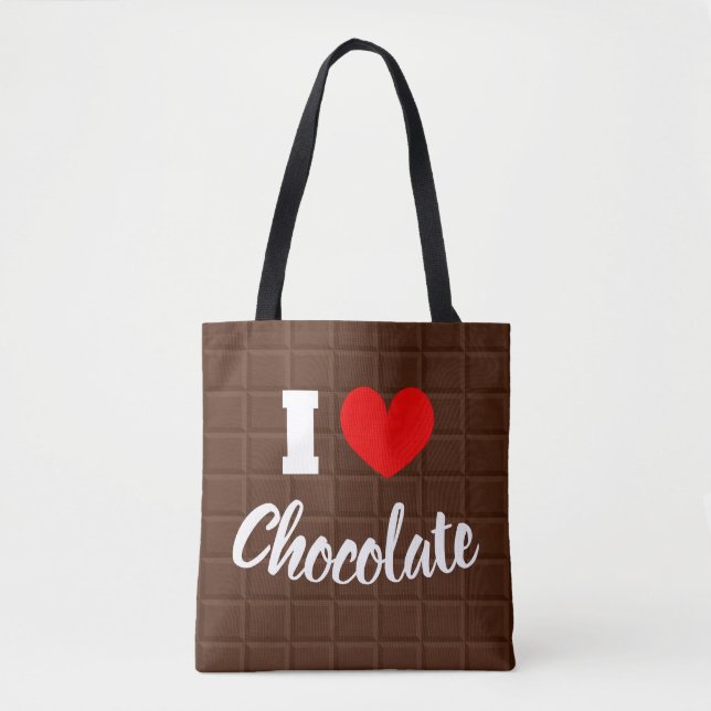 I love chocolate cute shoulder tote bag accessory (Front)