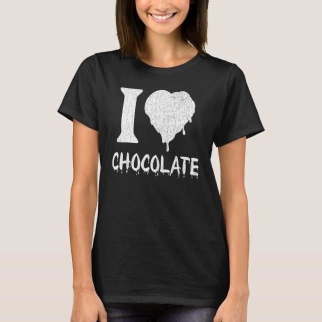 I Love Chocolate   Food   Eater Graphic T-Shirt (Front)