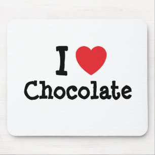 I love Chocolate heart T-Shirt Mouse Pad