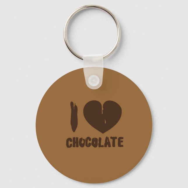 I love chocolate key ring (Front)