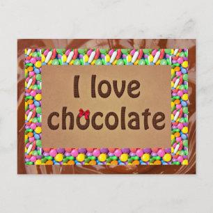 I Love Chocolate Postcard