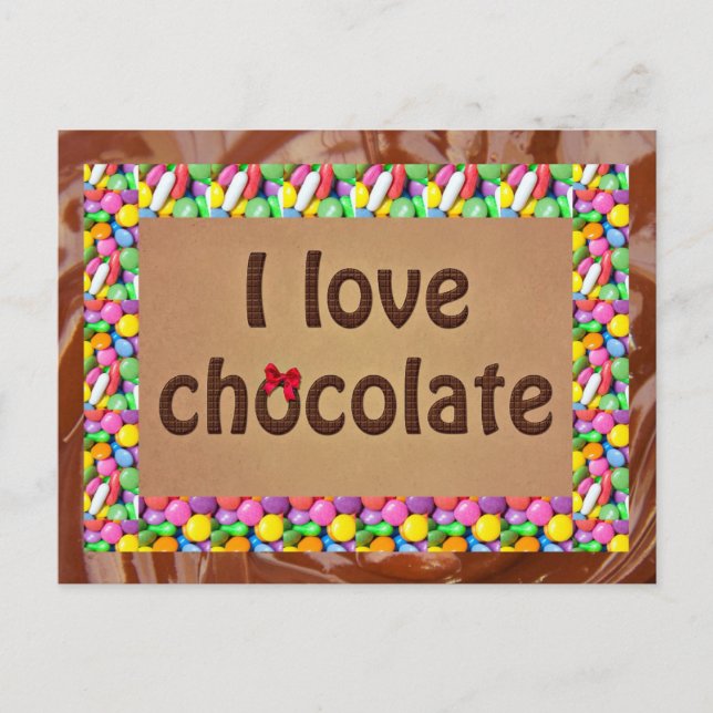 I Love Chocolate Postcard (Front)