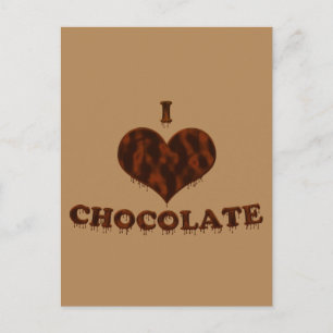 I Love Chocolate Postcard