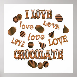 I Love Chocolate Poster