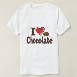 I Love Chocolate – Sweet Treat Design T-Shirt