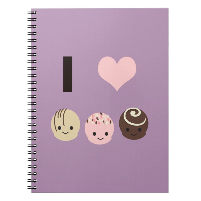 I Love Chocolate truffles Notebook (Front)