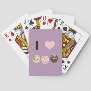I Love Chocolate truffles Playing Cards
