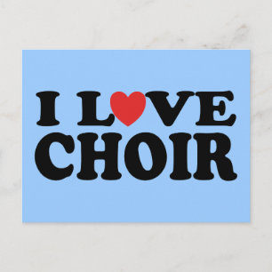 I Love Choir Postcard