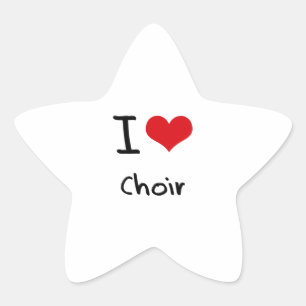I love Choir Star Sticker