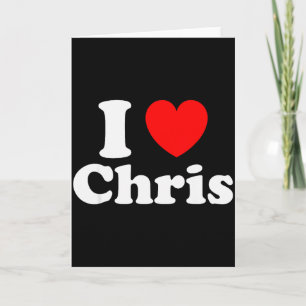 I Love Chris Valentine Sorry Ladies Guys Heart Bel Card