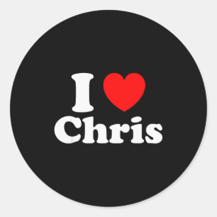 I Love Chris Valentine Sorry Ladies Guys Heart Bel Classic Round Sticker