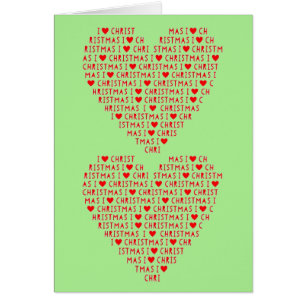 I Love Christ Christmas Religious Double Red Heart