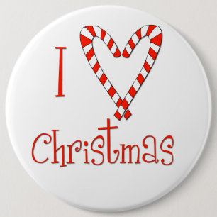 I love Christmas 6 Cm Round Badge