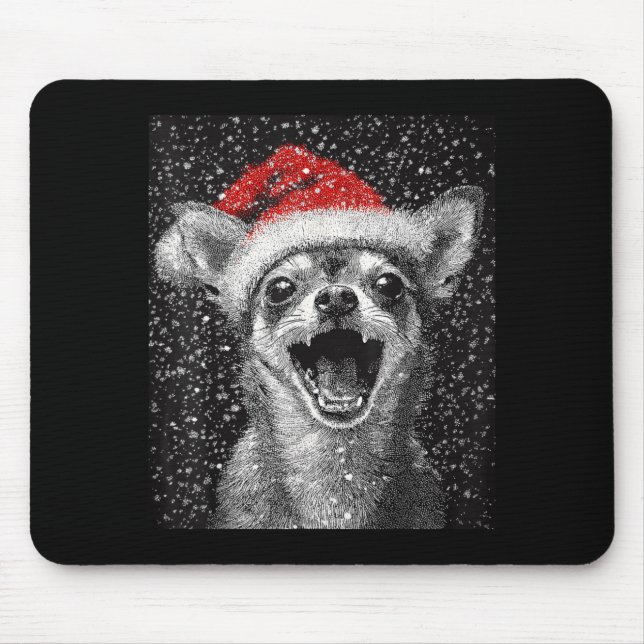 I Love Christmas Chihuahua  Mouse Pad (Front)