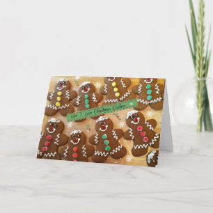 I Love Christmas Cookies - Colourful Gingerbread Card