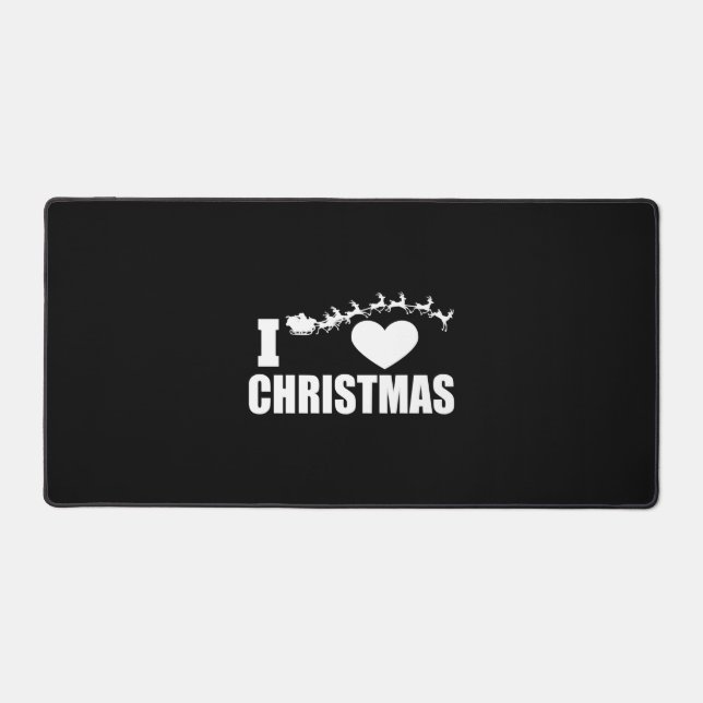 I love Christmas      Desk Mat (Front)