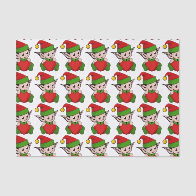 "I LOVE CHRISTMAS" ELF TISSUE PAPER (Front)