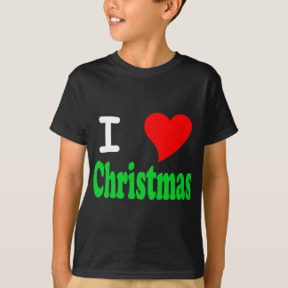 I Love Christmas Kids Dark T-Shirt