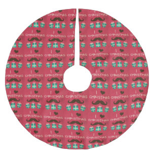 I Love Christmas Moustache Tree Skirt
