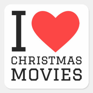 I love Christmas movies Square Sticker