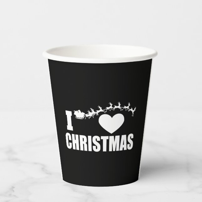 I love Christmas      Paper Cups (Front)