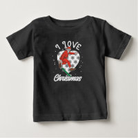 I Love Christmas Snowboarding Santa Claus Funny