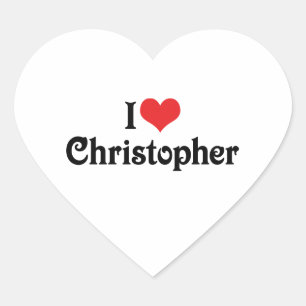 I Love Christopher Heart Sticker
