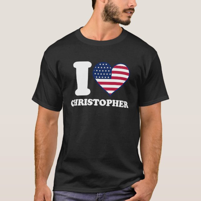 I love Christopher I heart Christopher T-Shirt (Front)