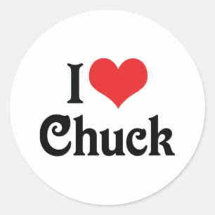 I Love Chuck Classic Round Sticker