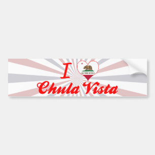 I Love Chula Vista, California Bumper Sticker