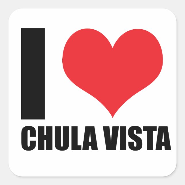 I love Chula Vista Square Sticker (Front)