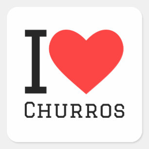 I love churros square sticker