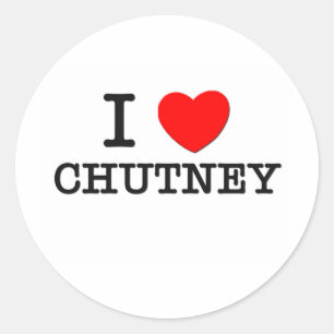 I Love Chutney Classic Round Sticker