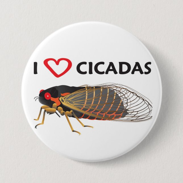 "I Love Cicada" Button (Front)