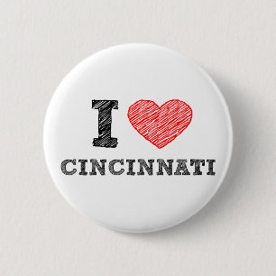 I-Love-Cincinnati 6 Cm Round Badge