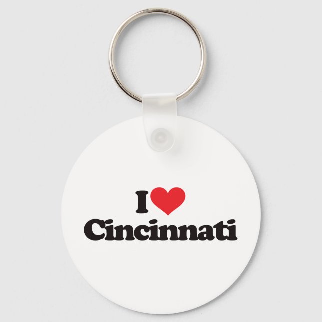 I Love Cincinnati Key Ring (Front)