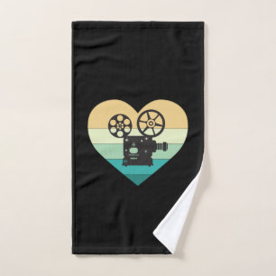 I Love Cinema Retro Movie Projector Hand Towel
