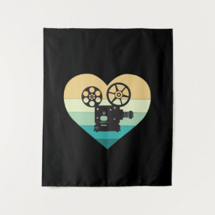 I Love Cinema Retro Movie Projector Tapestry