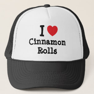 I love Cinnamon Rolls heart T-Shirt Trucker Hat