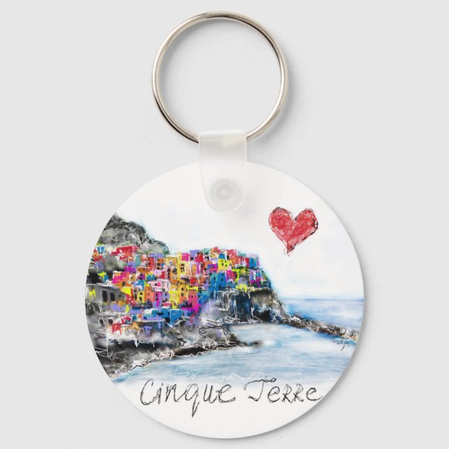 I love cinque terre key ring (Front)