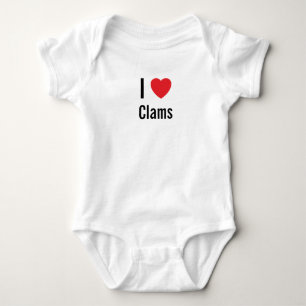 I love Clams Baby Jumper Bodysuit